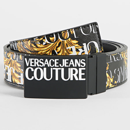 Versace Jeans Couture - Cintura reversibile Logo Couture 73YA6F32 Nero Rinascimento