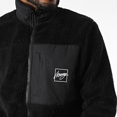 Wrung - Sherp Classic Fleece Zip Jacket Negro