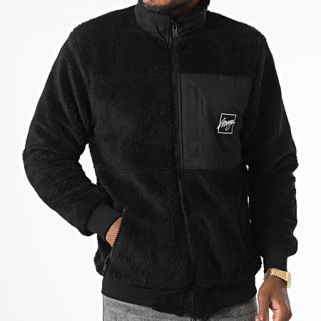 Wrung - Sherp Classic Fleece Zip Jacket Negro