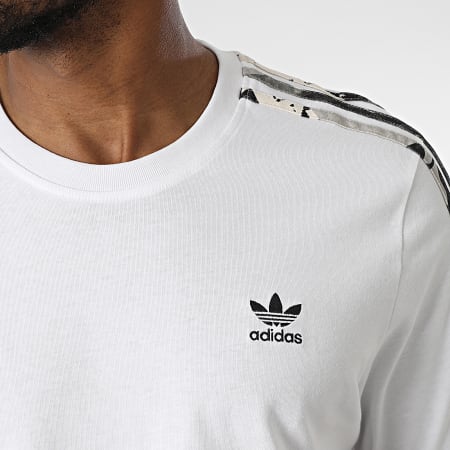 Adidas Originals - Maglietta a righe HK2798 Bianco
