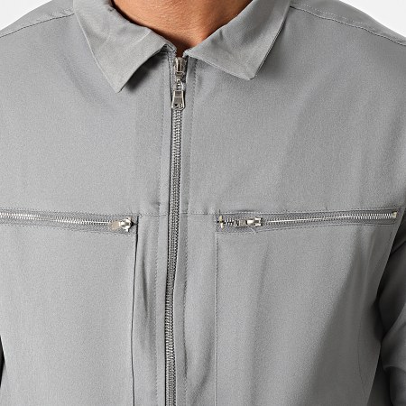 Classic Series - KL-2093 Set giacca con zip e pantaloni cargo grigio