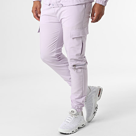 Classic Series - KL-2073 Set giacca con zip e pantaloni da jogging Lila