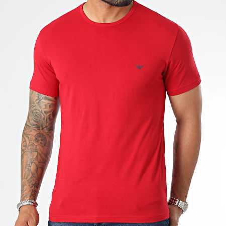 Emporio Armani - Lot De 2 Tee Shirts 111267-2F722 Bleu Marine Rouge