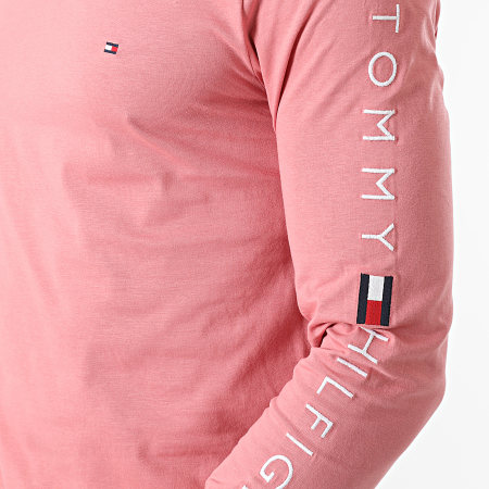Tommy Hilfiger - Tee Shirt A Manches Longues Tommy Logo 9096 Rose