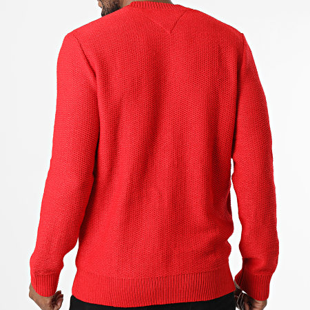 Tommy Jeans - Pull Regular Structured 5060 Rouge
