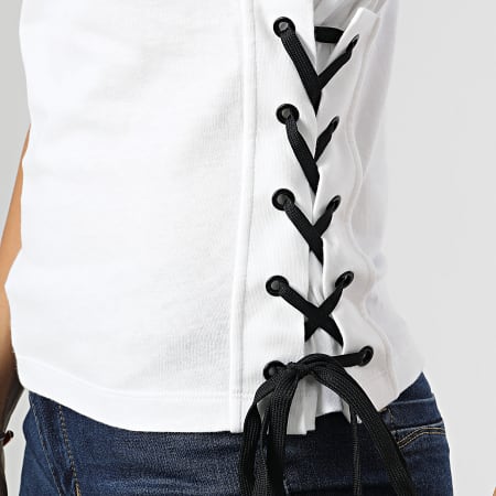 Adidas Originals - Camiseta mujer con cordones HK5062 Blanca