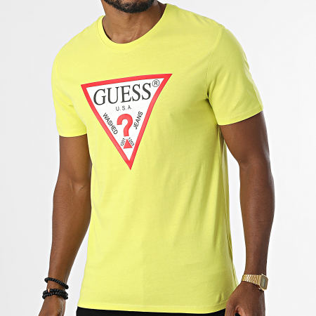 Guess - Camiseta M2YI71 Amarillo