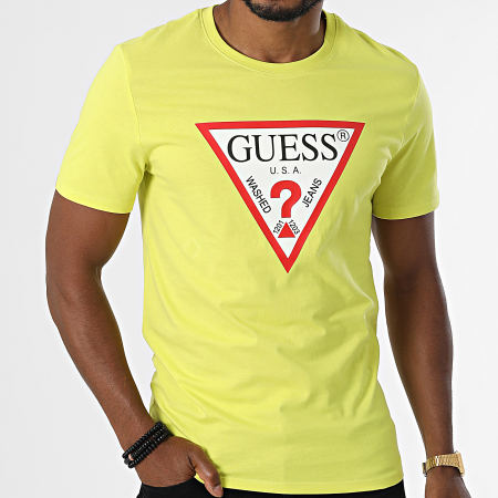 Guess - Camiseta M2YI71 Amarillo