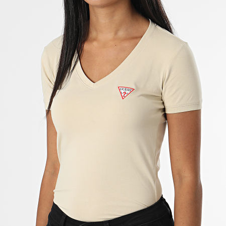 Guess - Camiseta cuello pico mujer W2YI45 Beige