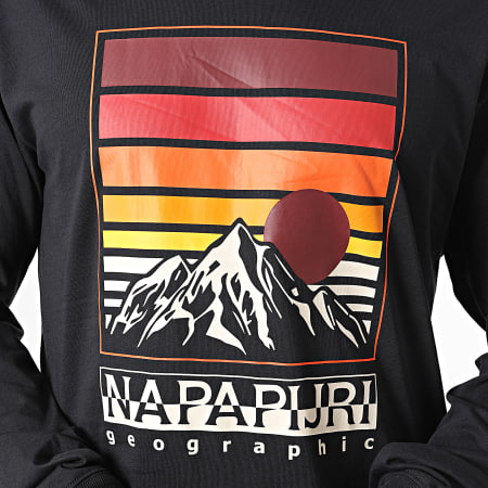 Napapijri - Freestyle Camiseta Manga Larga A4GRM Negro