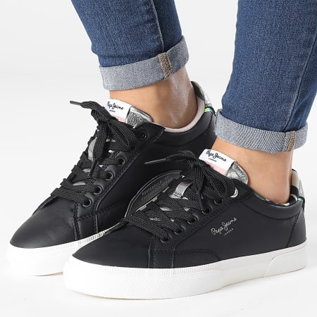 Pepe Jeans Baskets Femme Kenton Bold PLS31410 Black LaBoutiqueOfficielle