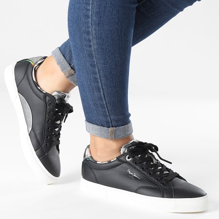 Pepe Jeans Baskets Femme Kenton Bold PLS31410 Black LaBoutiqueOfficielle