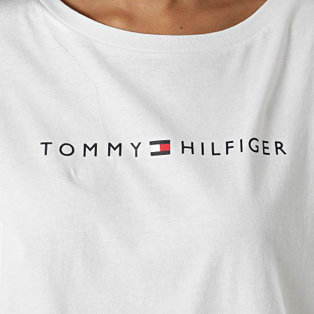 Tommy Hilfiger - Tee Shirt Manches Longues Femme Crewneck 3910 Blanc