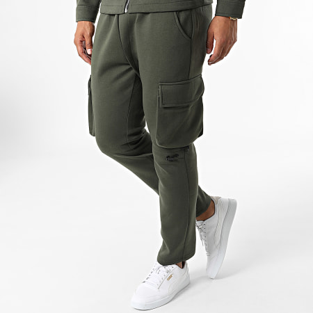 Aarhon - Conjunto de chaqueta y pantalón AJ-8038-8028 verde caqui