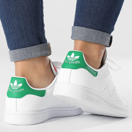 Adidas Originals Baskets Femme Stan Smith GY1508 Cloud White Green Bliss Pink LaBoutiqueOfficielle