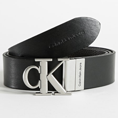 Calvin Klein - Cinturón Reversible Monoplaca Redonda 9884 Negro Marrón