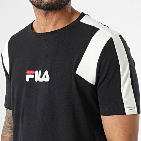 Fila - Tee Shirt A Bandes Bormio FAM0175 Noir