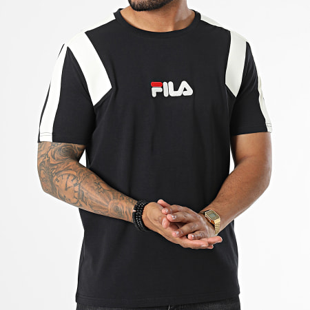 Fila - Tee Shirt A Bandes Bormio FAM0175 Noir