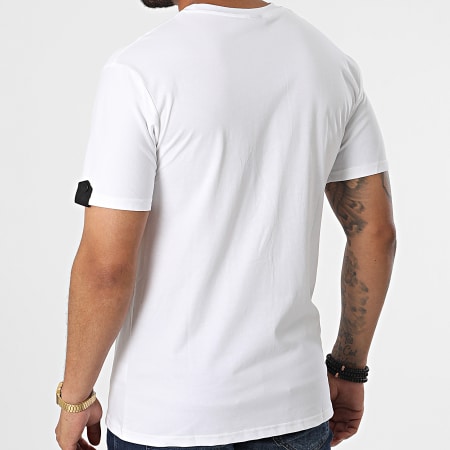 John H - Camiseta Bolsillo T8814 Blanco Negro