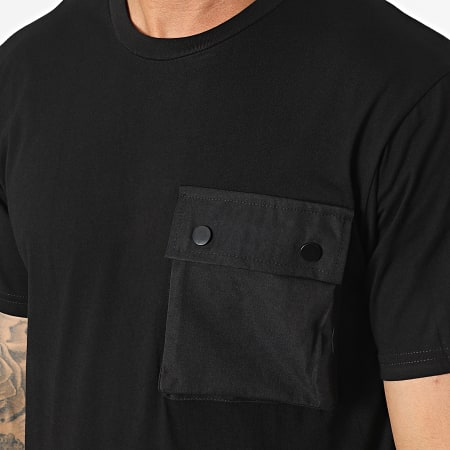 John H - Camiseta Bolsillo T8815 Negro