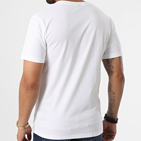 John H - Camiseta Bolsillo T8815 Blanco Beige