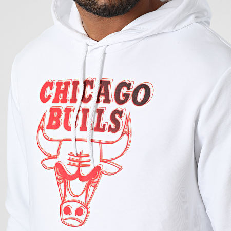New Era - Sweat Capuche Chicago Bulls 60284691 Blanc