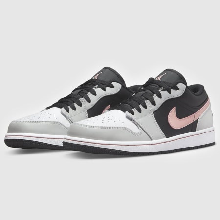 Jordan Baskets Air Jordan 1 Low 553558 Black Bleached Coral Grey Fog LaBoutiqueOfficielle
