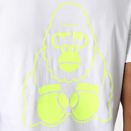 Sale Môme Paris - Tee Shirt Gorille Blanc Jaune Fluo