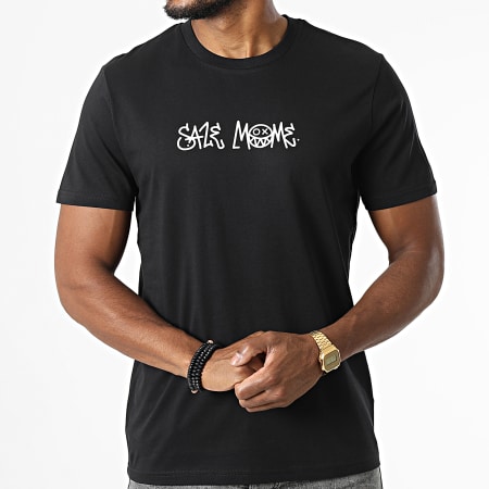 Sale Môme Paris - Tee Shirt Nasty Smile Cap Noir Blanc