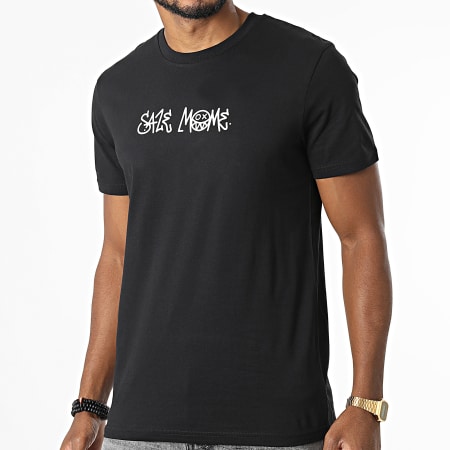 Sale Môme Paris - Tee Shirt Nasty Smile Snapback Noir Blanc
