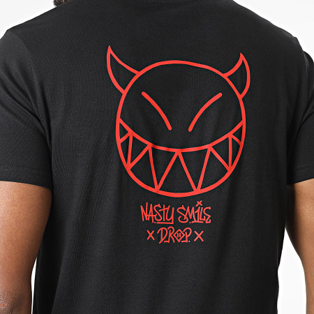 Sale Môme Paris - Tee Shirt Nasty Smile Devil Noir Rouge