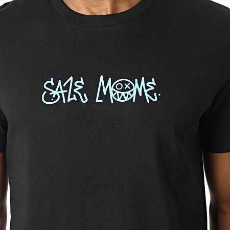 Sale Môme Paris - Tee Shirt Nasty Smile Pirate Noir Bleu Clair