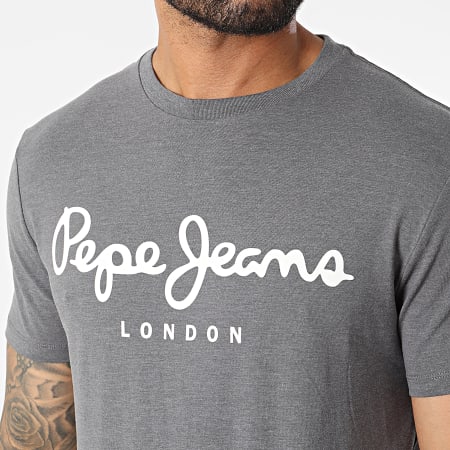 Pepe Jeans - Tee Shirt Original Stretch PM508210 Gris Anthracite Chiné