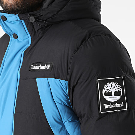 Timberland - A2AEB Cappotto blu chiaro con cappuccio nero
