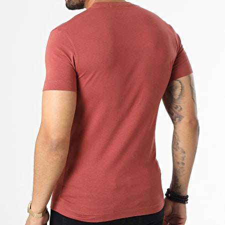 Calvin Klein - Tee Shirt Stacked Logo 0595 Brique