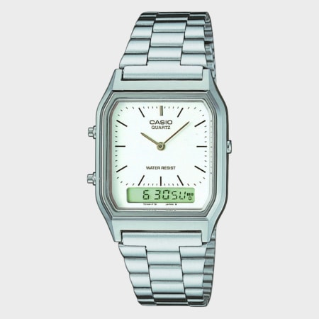 Casio - Reloj de señora vintage AQ-230A-7DMQYES Plata