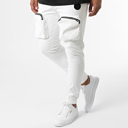 Zelys Paris - Set di maglietta bianca e nera e pantaloni cargo
