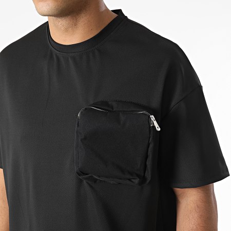 Zelys Paris - Conjunto de camiseta negra Podo y pantalón Cargo