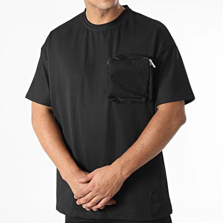 Zelys Paris - Conjunto de camiseta negra Podo y pantalón Cargo
