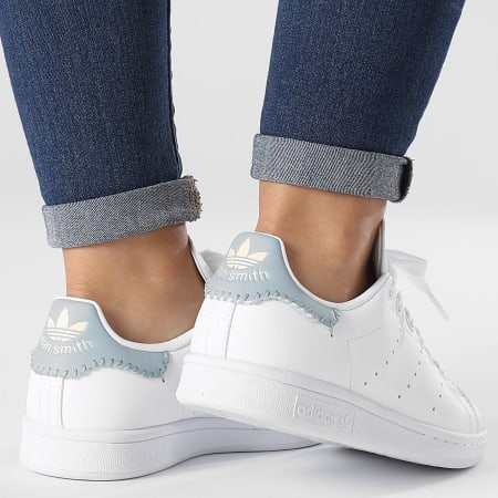 Adidas Originals - Stan Smith Zapatillas Mujer GY9380 Nube Blanco Gris Magnético Tinte Crudo