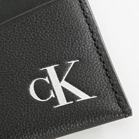 Calvin Klein - Porte-cartes Mono Silver 9867 Noir