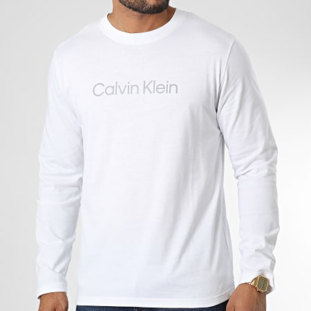 Calvin Klein - GMS2K200 Camiseta blanca de manga larga