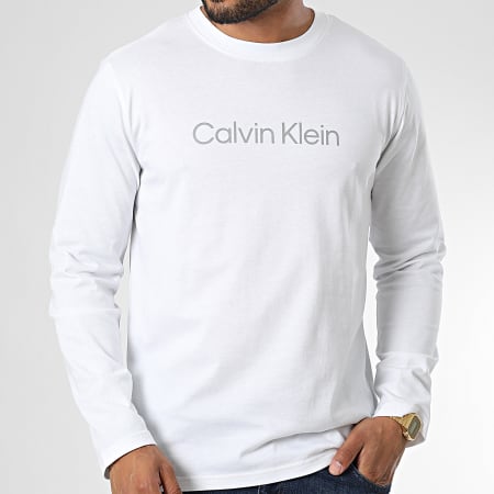 Calvin Klein - GMS2K200 Camiseta blanca de manga larga