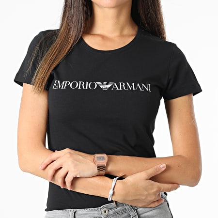 Emporio Armani - Camiseta de mujer 163139-2F227 Negro