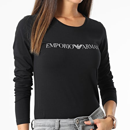 Emporio Armani - Maglietta a maniche lunghe da donna 163229-2F227 Nero