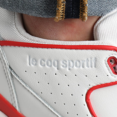 Le Coq Sportif - Sneakers LCS T10000 Nineties 2220279 Bianco ottico Rosso fuoco