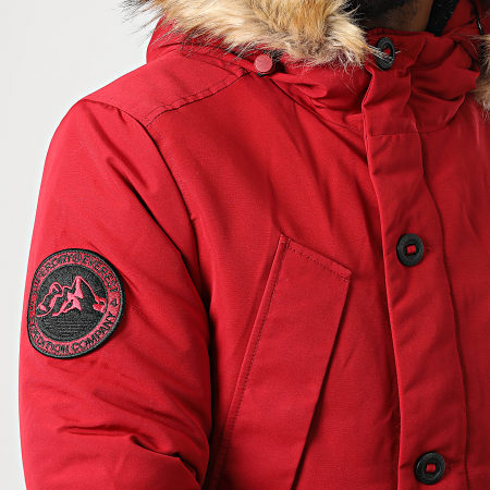 Superdry - Parka Everest Vintage con cappuccio in pelliccia M5011573A Rosso