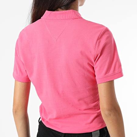 Tommy Jeans - Polo Slim Flag donna a manica corta 2536 rosa
