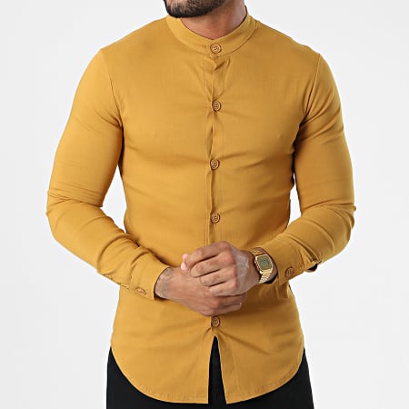 Uniplay - Chemise Manches Longues UY906 Jaune Moutarde