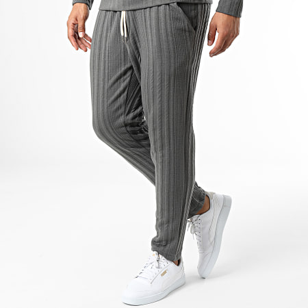 Uniplay - SH-44 Set di pantaloni da jogging e felpa con cappuccio grigio antracite